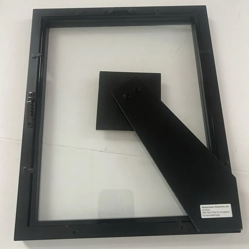 Modern Black Floating Picture Frames with Double Glass 8x10”